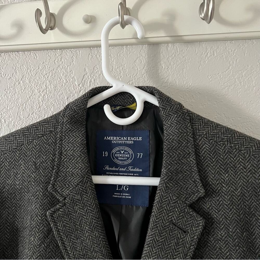 American Eagle Wool Blend Herringbone Legendary B… - image 3